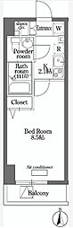 プランドル明大前 1Kの間取図画像