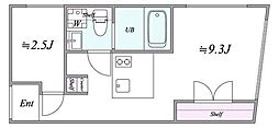 trias432 1LDKの間取図画像