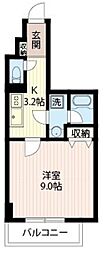 エスティメゾン秋葉原 1Kの間取図画像