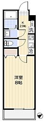 エクセラン東浦和 1Kの間取図画像