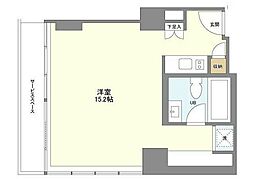 ウエリスアーバン品川タワー ワンルームの間取図画像