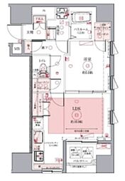 ドムス・スタイル銀座東 11階1LDKの間取り