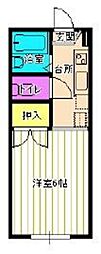 昇景館 1Kの間取図画像