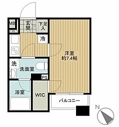 DUARES愛宕虎ノ門 1Kの間取図画像