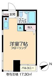 T・Sビル ワンルームの間取図画像