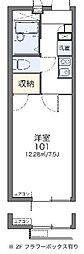 レオパレスフローラS 1Kの間取図画像