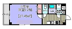 オリエンタルコート幕張本郷 1Kの間取図画像