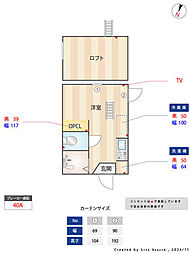 クオーレ板橋本町 ワンルームの間取図画像