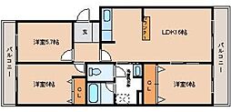 タカパークハイツ 3LDKの間取図画像