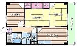 JR片町線(学研都市線) 鴫野駅 徒歩6分の賃貸マンション 10階3DKの間取り