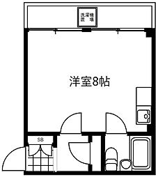グランシャレー梅島 ワンルームの間取図画像