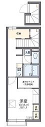レオパレスパームスルーム 1Kの間取図画像