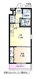 フジパレス鴫野東イースト 1LDKの間取図画像