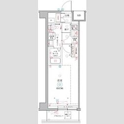 クレヴィスタ戸田 1Kの間取図画像
