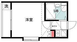 コンフォート山王 1Kの間取図画像