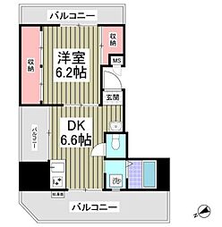 エスティー・ドミール 1Kの間取図画像