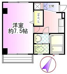 グランプレイス西橋本 1Kの間取図画像