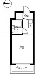 スカイコート下高井戸 ワンルームの間取図画像