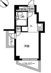 スカイコート横浜平沼 1Kの間取図画像