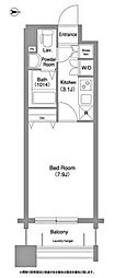 コンフォリア谷塚 1Kの間取図画像