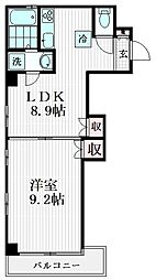 ナチュレ川口 4階1LDKの間取り