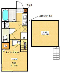 コンフォーティア 1Kの間取図画像