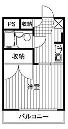 第3八弘ビル 1Kの間取図画像