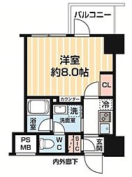 プレシャスハーモニー八王子 1Kの間取図画像