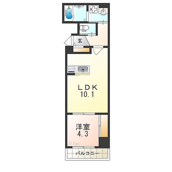 ボヌールメゾンサカイIII ｜大阪府堺市堺区向陵中町４丁(賃貸マンション1LDK・5階・38.47㎡)の写真 その2