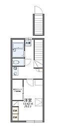 レオパレスルミエール 1Kの間取図画像