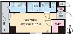 マ・メゾン門前仲町 1Kの間取図画像