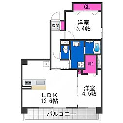 ケイグレース 1SLDKの間取図画像