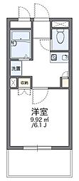 レオパレスMIWA 1階1Kの間取り