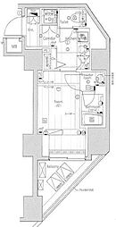 PREMIUMCUBEG渋谷神南 1Kの間取図画像