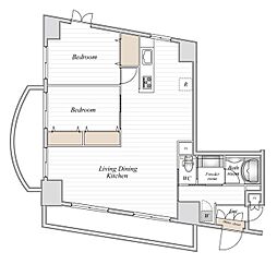 コロネード春日 2LDKの間取図画像