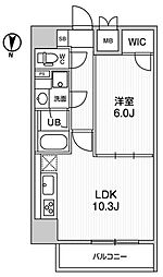 レオーネ南千住2 7階1LDKの間取り