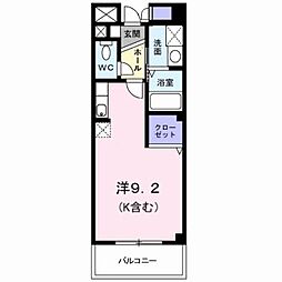 ベルオーブ ワンルームの間取図画像