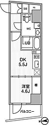 ALTERNA中野 1DKの間取図画像