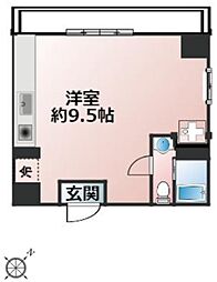 Fボックスハウス ワンルームの間取図画像