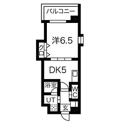 WOBSAKAI 1DKの間取図画像