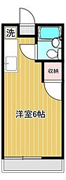 フラット程久保 ワンルームの間取図画像