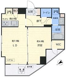 カスタリア中野 1LDKの間取図画像