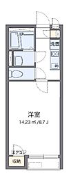 レオネクスト三愛 1Kの間取図画像