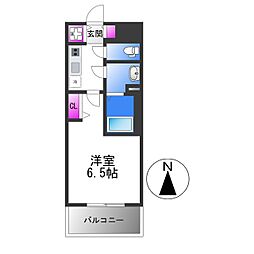 S-RESIDENCE高井田beleta 1Kの間取図画像