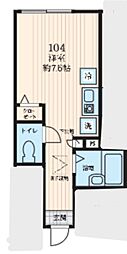 練馬区東大泉3丁目アパート ワンルームの間取図画像