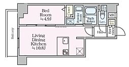 足立区西新井栄町3丁目マンション 1LDKの間取図画像