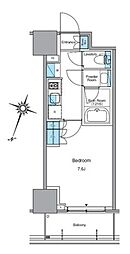 ルフォンプログレ渋谷ヒルトップ 1Kの間取図画像
