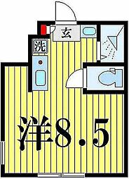 フルール西新井1 ワンルームの間取図画像