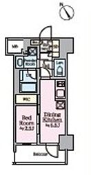 リビオメゾン浅草橋 1DKの間取図画像
