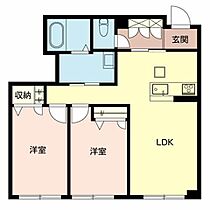 シャーメゾン向日葵 0105 ｜ 滋賀県東近江市沖野１丁目1-15（賃貸マンション2LDK・1階・58.75㎡） その2